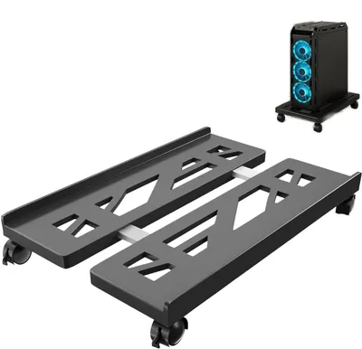 Produktbild von Verstellbarer PC-Ständer mit Rollen, mobiler Computerhalter