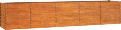 A long, rectangular planter box made of wood-like material.