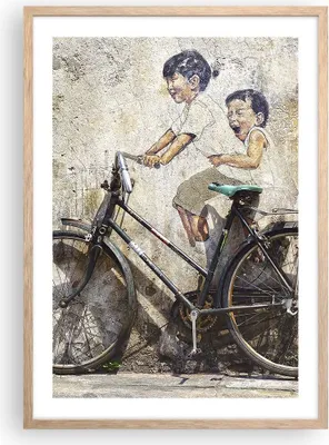 Produktbild von Gerahmtes Poster - Rahmen in heller Eiche - Graffiti modern - 50x70 cm - Wand Bild - Wanddeko - Wandbilder - Kunstposter - Wandposter - Bilderrahmen - Bilder - Kunstdruck - Wandbild - P2NPA50x70-3617