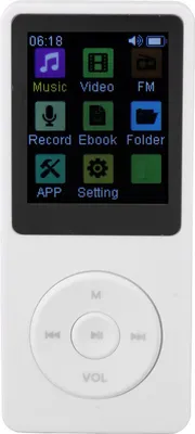 Produktbild von MP3-Player Sprachaufzeichnung Video-Wiedergabe Bluetooth-Funktion Musik-Player mit TFT 1.82in Bildschirm Weiß 8G