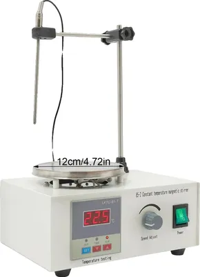 Obrázek produktu pro Magnetické míchadlo, nastavitelná regulace otáček, přesné nastavení teploty, šedá barva