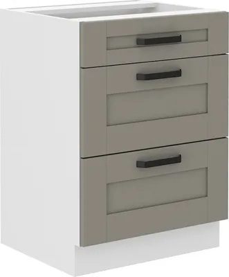 Produktbild von Schubladenschrank LAILI – Breite 60 cm, hellgrau/weiß