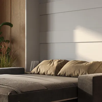 Produktbild von Schrankbett  mit  Anthrazit  SOFA M1 160x200 Vertikal Perlgrau/Perlgrau