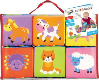 Produktbild von Galt Toys 6 cubos blanditos, 0,5 Jahr(e), Stoff, Schaum, Mehrfarbig