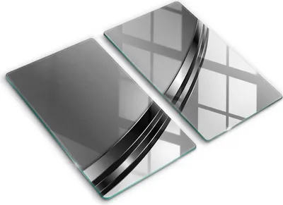 Produktbild von Abdeckung Glas - Küchenabdeckung - 2x30x52 cm - Abdeckplatte -Metallabstraktion