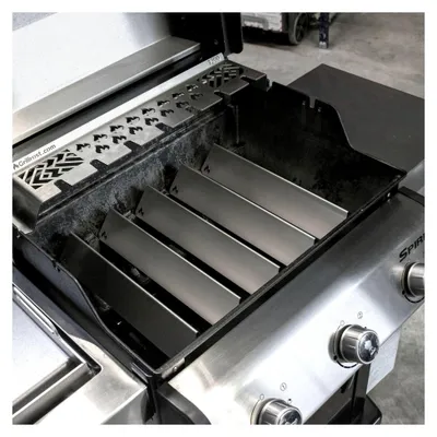 Produktbild von Edelstahl Aromaschienen für Weber - Brennerabdeckung für Spirit 300er Serie