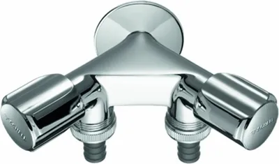 Produktbild von SCHELL NA-Doppelventil COMFORT RV, zwei Schlauchanschlüsse, 1/2, chrom