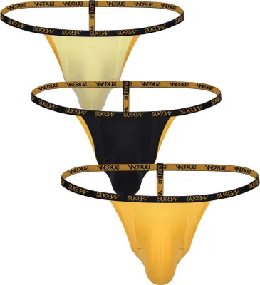 Obrázok produktu pre SUKREW G-String Multipack 1x Gleaming Gold + 1x Trophy Black + 1x Bronze - Größe M