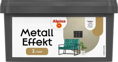 Produktbild von Alpina Effektfarbe Metall 1 L Effekt Finish Gold