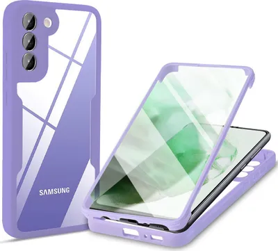 Produktbild von Samsung Galaxy S22+ 5G Schutzhülle, Eingebautem Displayschutz 360 Grad Komplettschutz Handyhülle für Samsung S22 Plus 5G Lila
