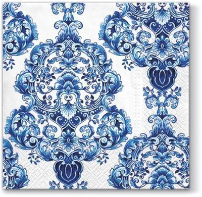 Produktbild von 20 Servietten Porcelain Ornament - Porzellan Design 33x33cm