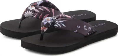 Produktbild von LASCANA Badezehentrenner Sandale, Badeschuh, Pantolette, Badelatsche, Flip Flop, Sommerschuh, geblümt Größe 42