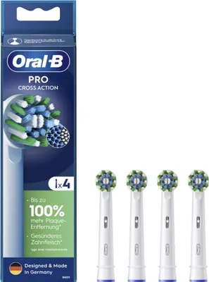 Produktbild von Oral-B Pro Cross Action Ersatz-Bürstenköpfe 4stk. - Zahnbürste (1er Pack)