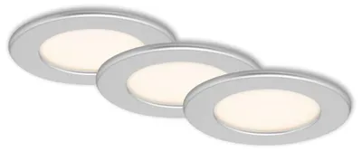 Produktbild von Briloner 3er Set LED Einbauleuchte Thin chrom-matt Ø 11,5 cm warmweiß