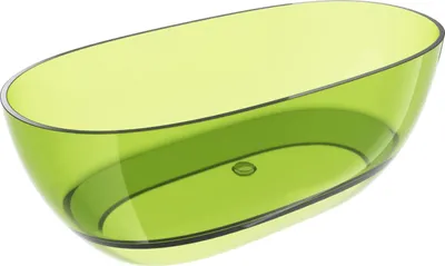 Produktbild von Mexen Pure Lime freistehende transparente Badewanne 170 x 80 cm, Chrom-Stopfen - 58071708012