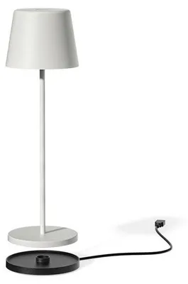Image de Lampe de table sans fil - LUMISKY - KELLY WHITE - Aluminium blanc - LED blanc dimmable - Rechargeable - H38 cm