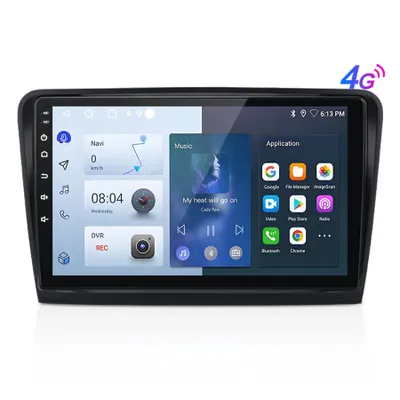 Image de Autoradio Andriod 15 pouces Carplay Andriod Auto 6 Go + 128 Go pour Skoda Superb 2 3T 2008-2013 GPS Navi WIFI Bluetooth FM RDS SWC DSP 2Din 8 cœurs 4G LTE