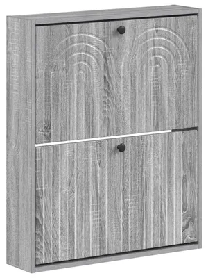 Immagine prodotto di Armadietto a muro per scarpe, modello ALKMAAR, dimensioni 71 x 17 x 86 cm, finitura Sonoma grigio