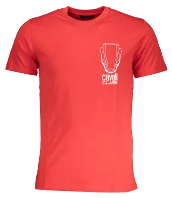 Produktbild von Stylisches rotes Kurzarm-T-Shirt für Herren mit Logodruck