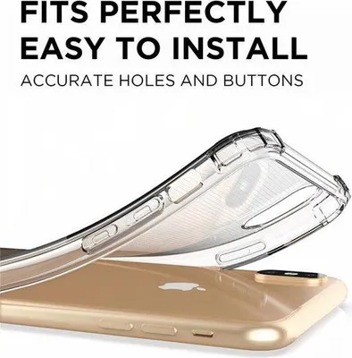 Productafbeelding van Geschikt voor Apple iPhone X/XS. Transparante, schokbestendige hoes van TPU
