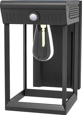 Produktbild von Solarlampe Garten Schwarz, Bewegungsmelder, Wetterfest 14x24x24 cm Außenleuchte