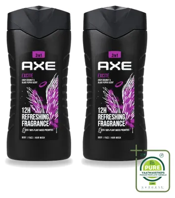 Image de 2 gels douche Axe Excite - 250 ml - Lot de 2