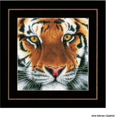 Produktbild von Lanarte Kreuzstichset "Tiger Zählstoff", Zählmuster