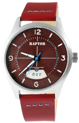 Image de Montre pour homme, bracelet en cuir véritable, marque Falkor, avec indication de la date