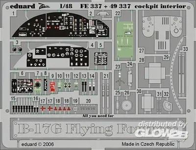 Produktbild von Eduard Accessories B-17G Flying Fortress cockpit interior für Revell/Monogram Bausatz 3949337