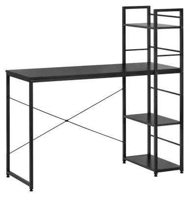 Produktbild von Springos Schreibtisch mit Regal 120 x 48 x 122 cm schwarz