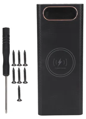 Obrázok produktu pre 8x21700 puzdro na akumulátorovú powerbanku, rýchle nabíjanie, 22,5 W, DIY box, 15 W, bezdrôtové, 21700, čierne