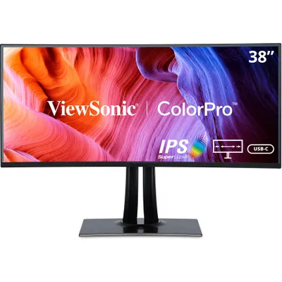 Produktbild von ViewSonic ColorPro VP3881a - LED-Monitor mit KVM-Switch - gebogen - 1 Anschlüsse - 96.5 cm (38")
