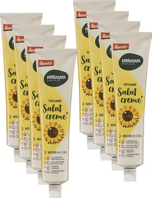 Produktbild von Vegane Salatcreme ohne Ei in der Tube, 8 x 190 ml