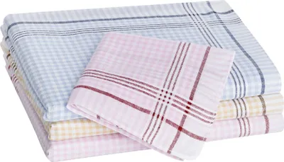 Tobeni 12 Damen Taschentücher 100 Baumwolle farbig 30 x 30 cm Design 11