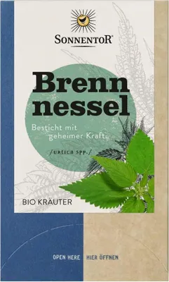 Produktbild von Sonnentor 02552, Kräutertee, 18 g, Brennnessel, 1 g, Brennnessel , 18 Stück(e)