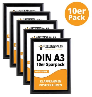 Produktbild von Klapprahmen Opti Frame schwarz 25mm DIN A3 Postermaß (10 Stück)