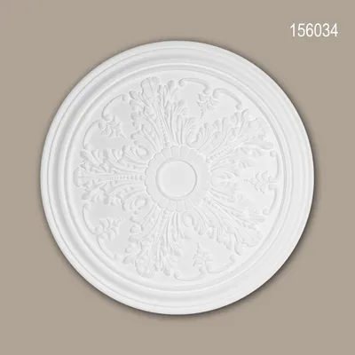 Produktbild von PROFHOME 156034 Rosette aus Polyurethan Deckenrosette Zierelement Ø 51,2 cm