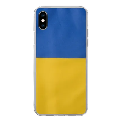 Produktbild von MuchoWow® Handyhülle Schutzhülle Hülle für iPhone Xs Nahaufnahme der Flagge der Ukraine Silikon Softcase Handy Hülle - Handytasche