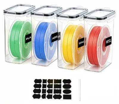 Filament-Aufbewahrungsbox 4er-Set, 4 l, trocken, staubdicht