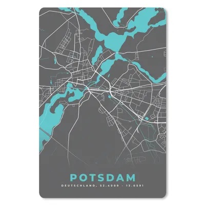 Produktbild von MuchoWow® Mauspad Mousepad Blau - Deutschland - Karte - Stadtplan - Potsdam 40x60 cm - Mousepads - Maus Mat - Pad - Mausunterlage - Schreibtisch Accesoire