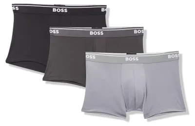Zdjęcie produktu dla BOSS, męska bielizna – zestaw 3 sztuk, bokserki z mikrofibry, kolor: jasnoszary, rozmiar: L