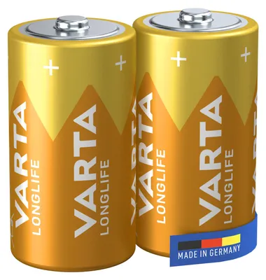 Productafbeelding van Varta Longlife Alkaline Mangaan Batterij LR14/C Baby, 1,5 V (verpakking met 2 stuks)