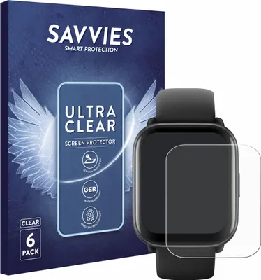 Produktbild von 6x Für Amazfit Active Schutzfolie Savvies Displayschutz Display Schutz Folie Klar Transparent