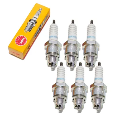 Produktbild von Zündkerzen Set NGK 6x BR6HSA Zündkerze entstört, 12,7mm Kurzgewinde Ø 14,0mm Hex 20,8mm, Elektrodenabstand 0,75mm, Wärmewert 6, 4296 / 4461