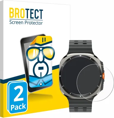 Produktbild von 2x Für Samsung Galaxy Watch Ultra / Ultra 2 (47 mm) Schutzfolie BROTECT Displayschutz Display Schutz Folie Klar Transparent