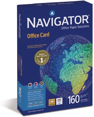 Zdjęcie produktu dla Navigator - Navigator Office Card Paper A4 160gr White | PAK A 250 arkuszy | 5 sztuk