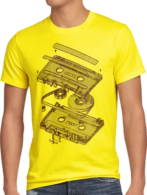 Produktbild von style3 DJ Tape Herren T-Shirt kassette 3D turntable retro