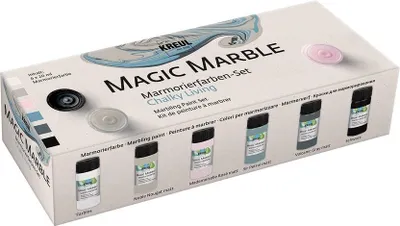 Produktbild von KREUL Marmorierfarbe "Magic Marble" matt Set Chalky Living