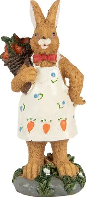 Produktbild von Clayre & Eef Dekorationsfigur Kaninchen 5x5x13 cm Braun Kunststoff