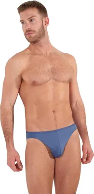 Image de HOM Plumes Micro Briefs Slip Hommes Caleçon Non-embarrassant Midblue S